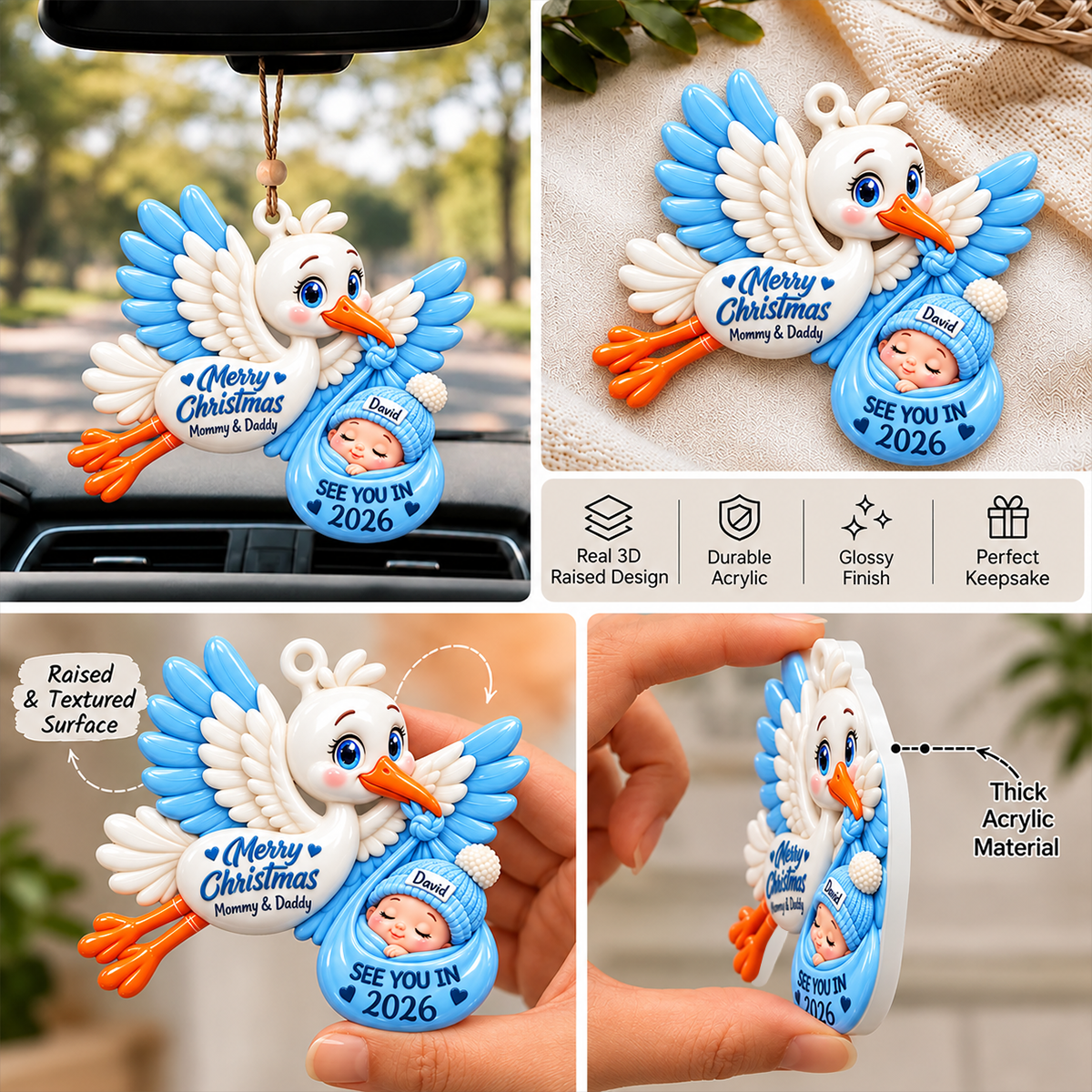 Stork Carrying Baby - Personalized Real 3D Raised Ornament 000044fe-3e21-4e36-82e8-d3a5555fd74d-6.png