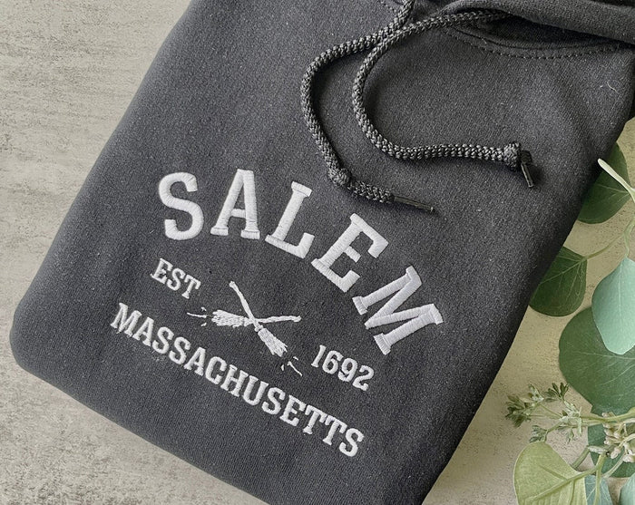 Salem Massachusetts Embroidered Sweatshirt, Salem Sweatshirt, City Sweatshirt, Embroidered Halloween Sweatshirts, Hoodie, Black, Trendy 0_d2a5f27f-a429-401d-a42d-49a986f7896e.jpg?v=1743397368