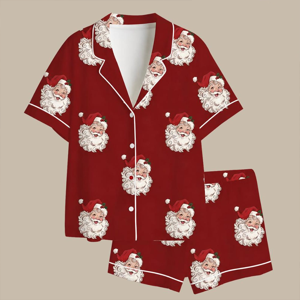 Vintage Santa Christmas Pajamas Matching Family Pajama Set Red Holiday Sleepwear Retro Santa Claus Matching Pjs Christmas Eve Loungewear 1507a379-c6b1-412f-bdaf-ea7f3fac46b7-Untitled-1-Recovered.png
