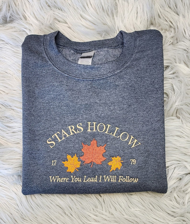 Embroidered Stars Hollow Crewneck Where You Lead I Will Follow Unisex T Shirt Sweatshirt Or Hooded Sweatshirt 1721619095780.jpg