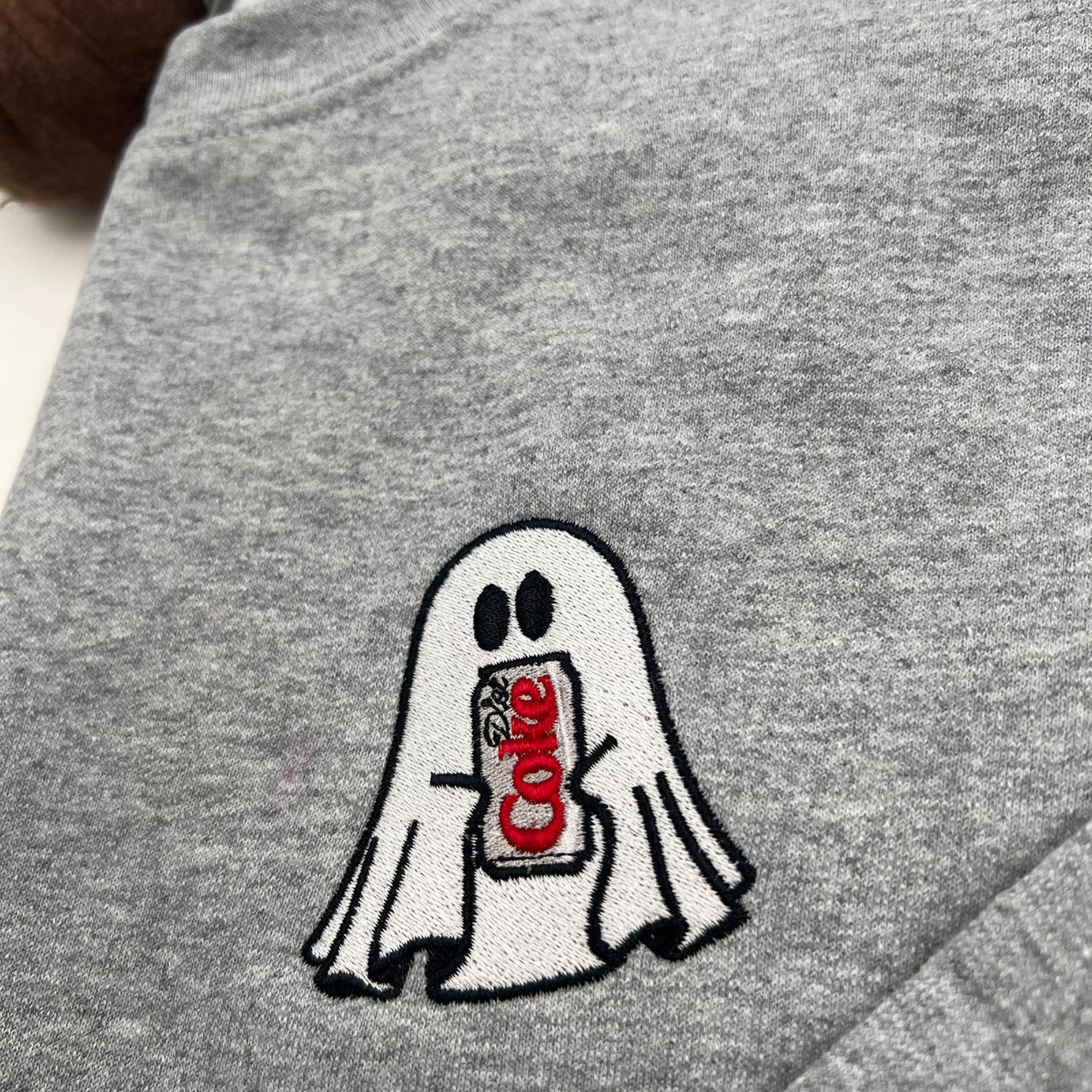 Embroidered Ghost Soda Sweatshirt Embroidered Ghost Fall Sweatshirt Cute Ghost Sweatshirt Halloween Crewneck Halloween Shirt 1726815895317.png