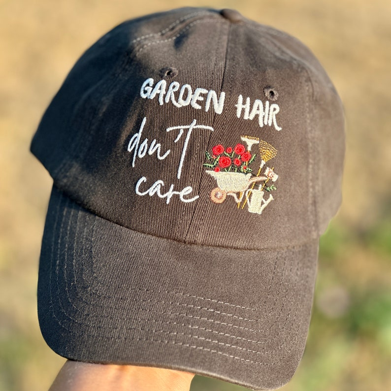 Garden Hair Dont Care Embroidered Hat Plant Lovers Cap Nature Inspired Baseball Hat 1759377566127.png
