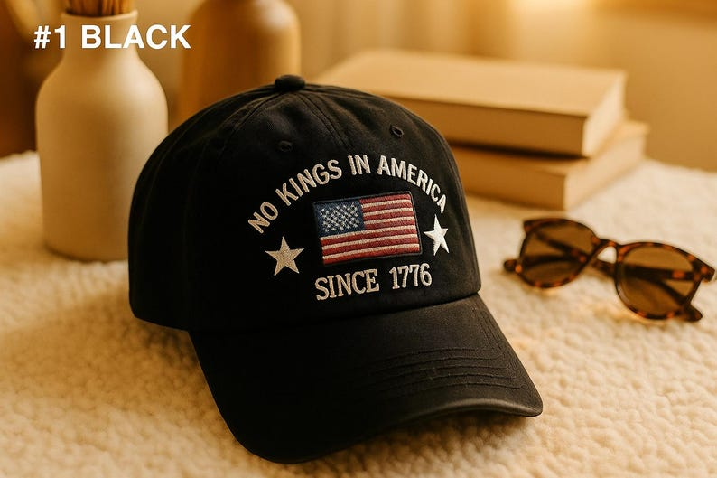 No Kings In America Since 1776 Cap American Flag Embroidered Hat Pro Democracy Hat Patriotic Dad Vintage Cap Political Protest Cap 1761212140955.png