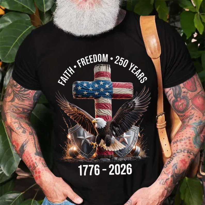 250 Years Of Freedom Shirt 1776 2026 Eagle Patriotic Sublimation Eagle July Shirt Patriotic Christian Eagle Cross 4th Of July Shirt 1768535140877.png