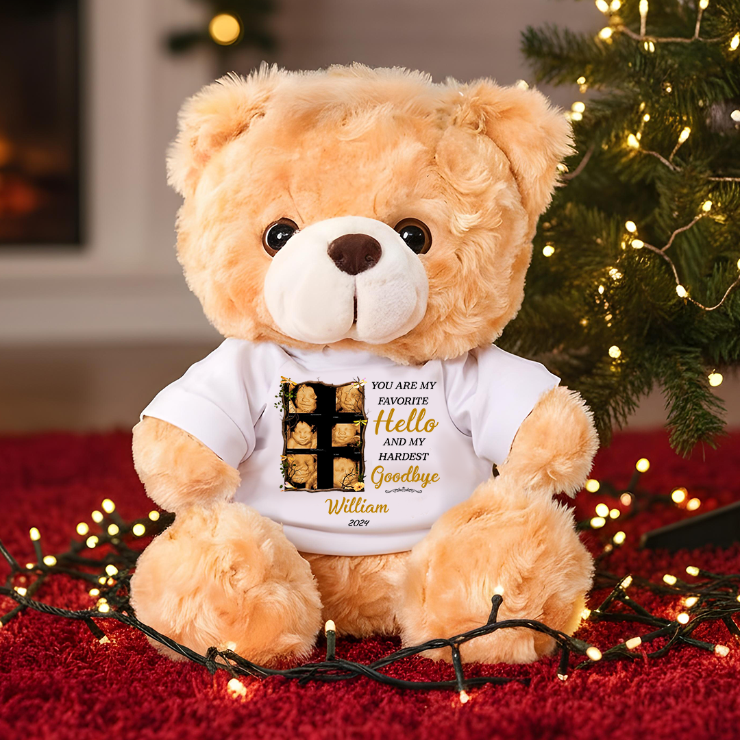 My Favorite Hello Memorial - Personalized Teddy Bear