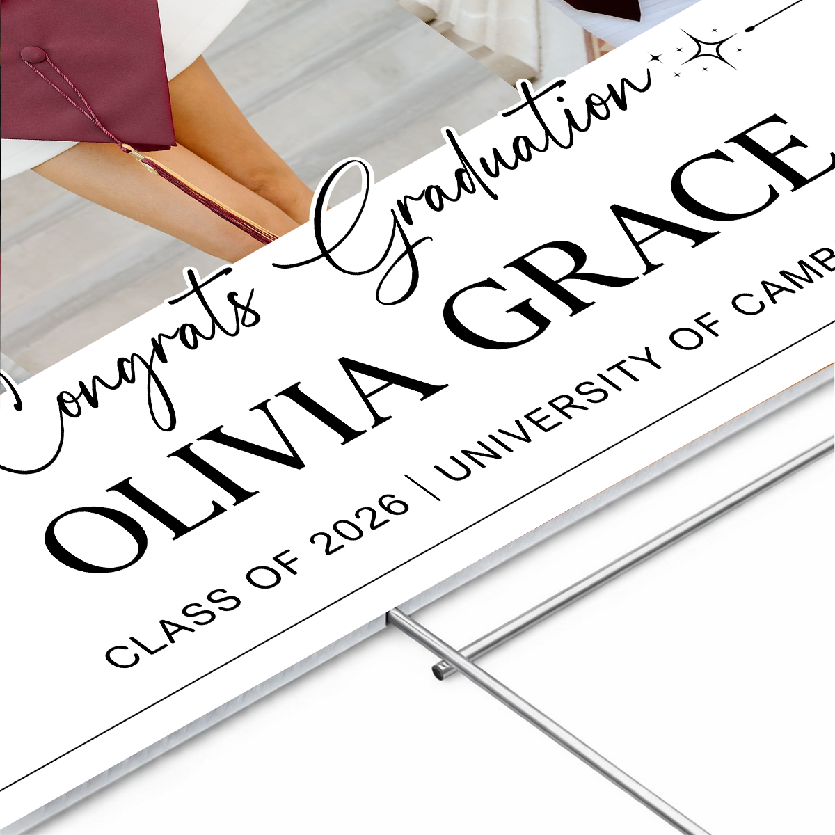 Class Of 2026 Photo Yard Sign - Personalized Lawn Sign