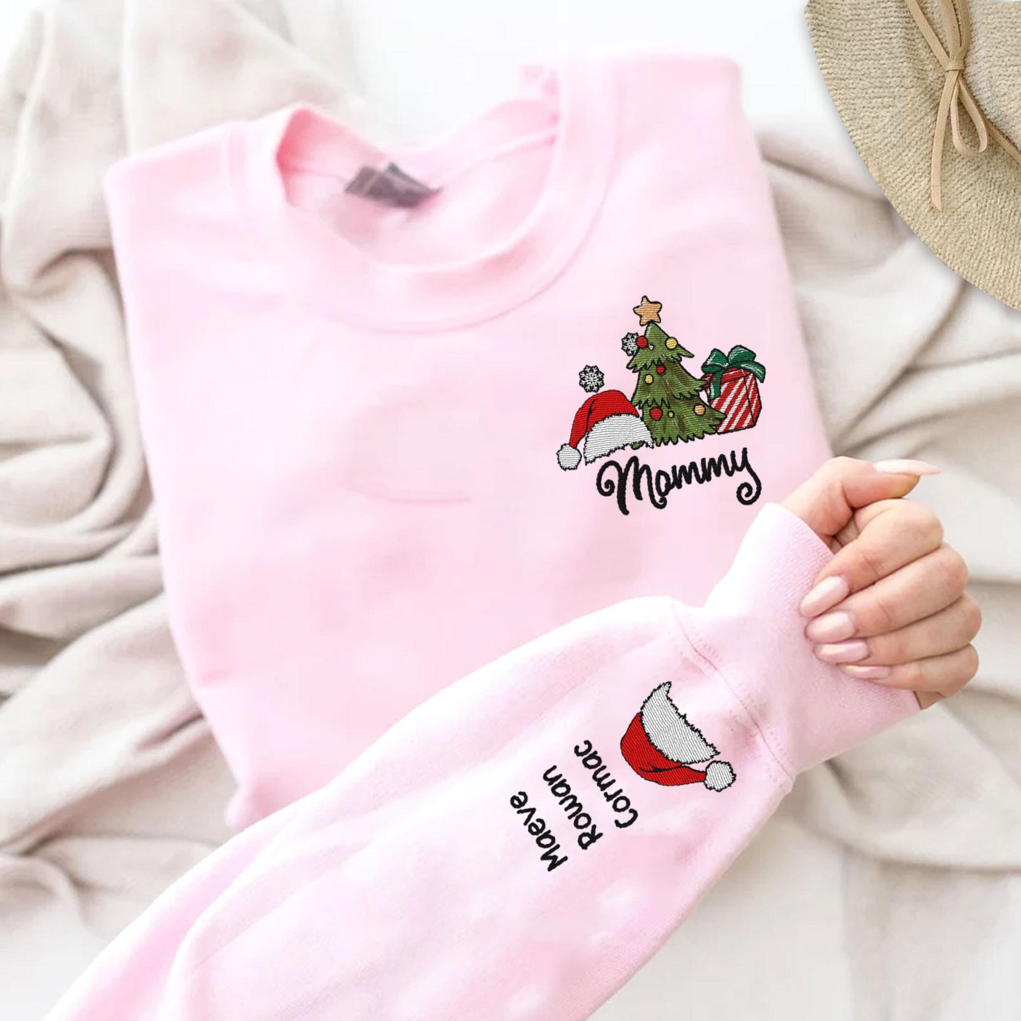 Personalized Grandma Embroidered Sweatshirt, Custom Christmas Nana Sweatshirt and Grandkids Names On Sleeve, Christmas Gift for Mom, Nana 1_e1534af4-2dec-4e42-99af-660b0d252f4c.jpg