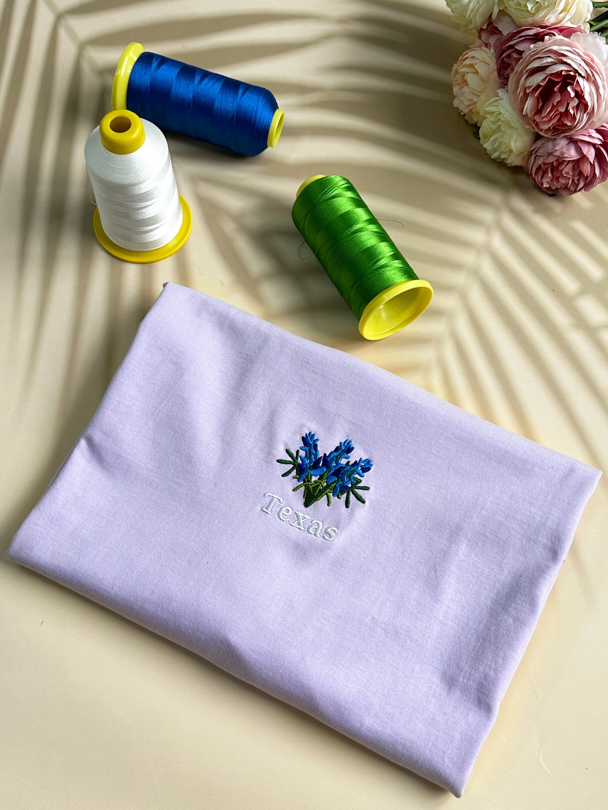 Texas Bluebonnets Sweatshirt, Embroidered Texas Shirt, Texas Crewneck Sweater, Embroidered Bluebonnets Shirt, Texas Bluebonnets 22_5d4e1da9-5fff-44d8-a5fd-852e344efa0d.jpg?v=1743397364