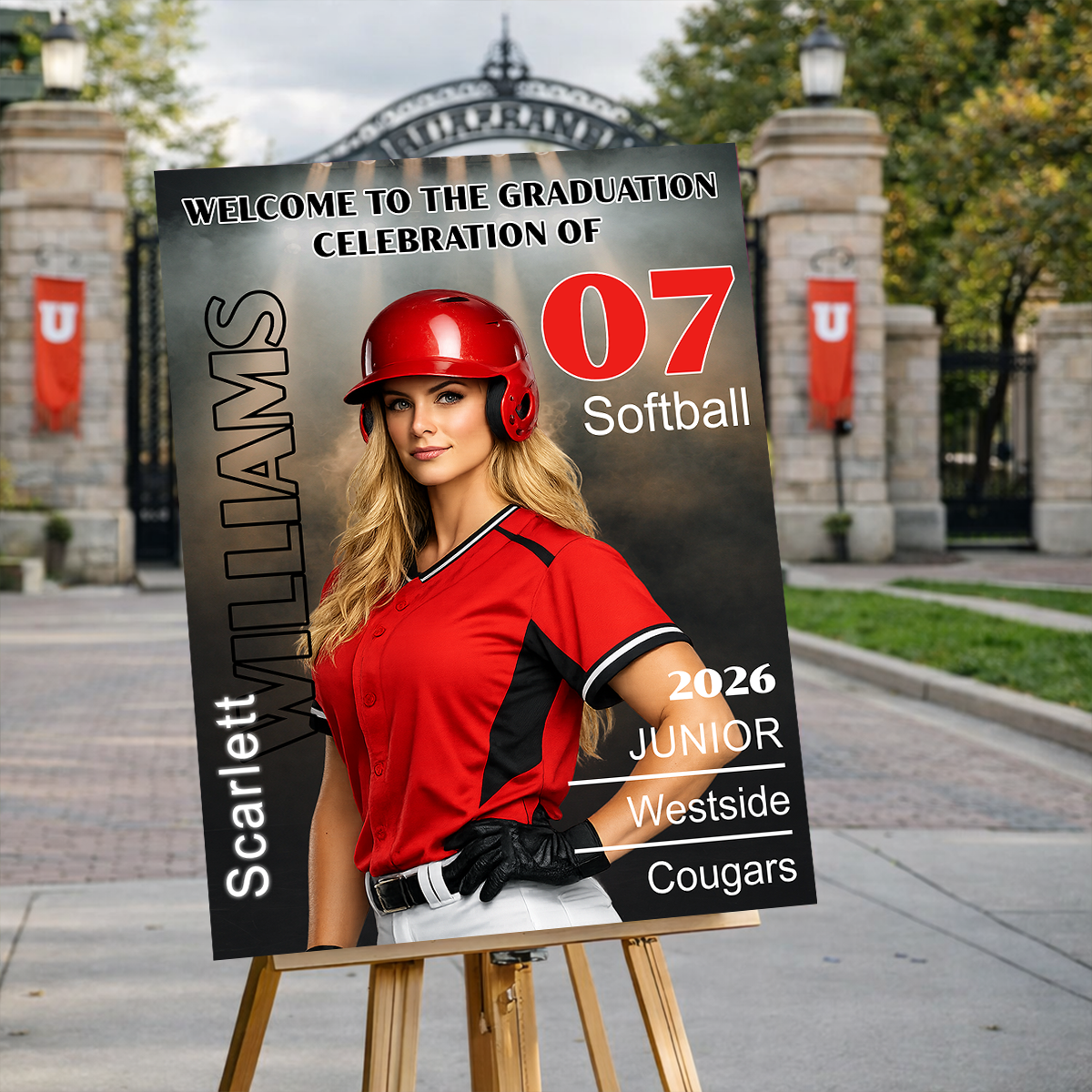 Graduates Sport Graduation Welcome Sign