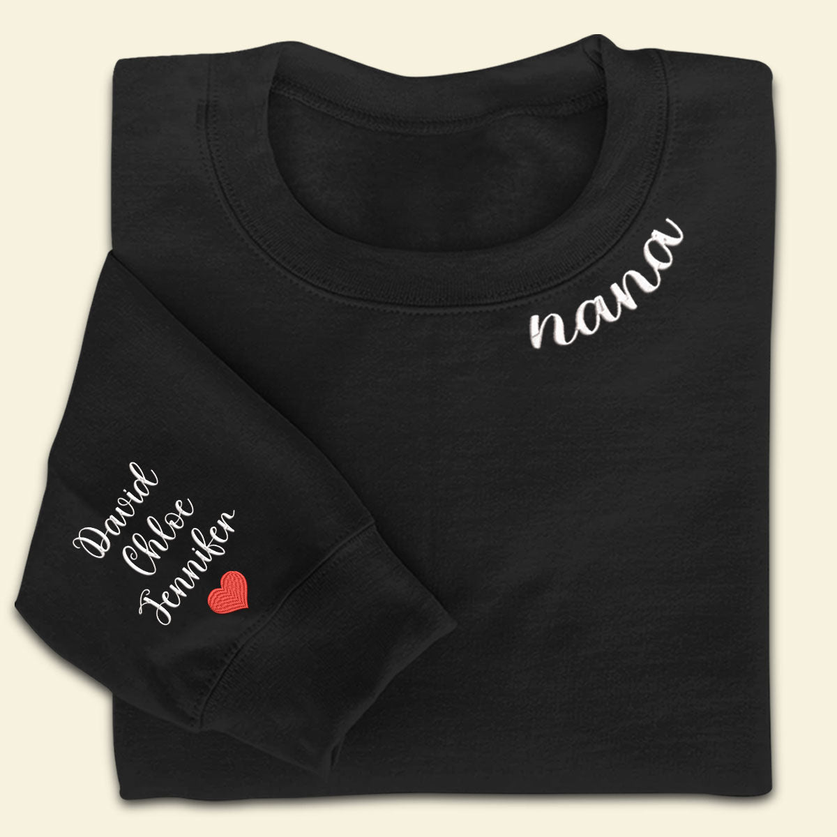 Mother and Kid Neck Sleeve Embroidered - Personalized Embroidered Apparel - Gift For Mother, Grandma 2_8fa791b0-5082-4d55-b8aa-c87579b6dfcd.jpg?v=1742187588