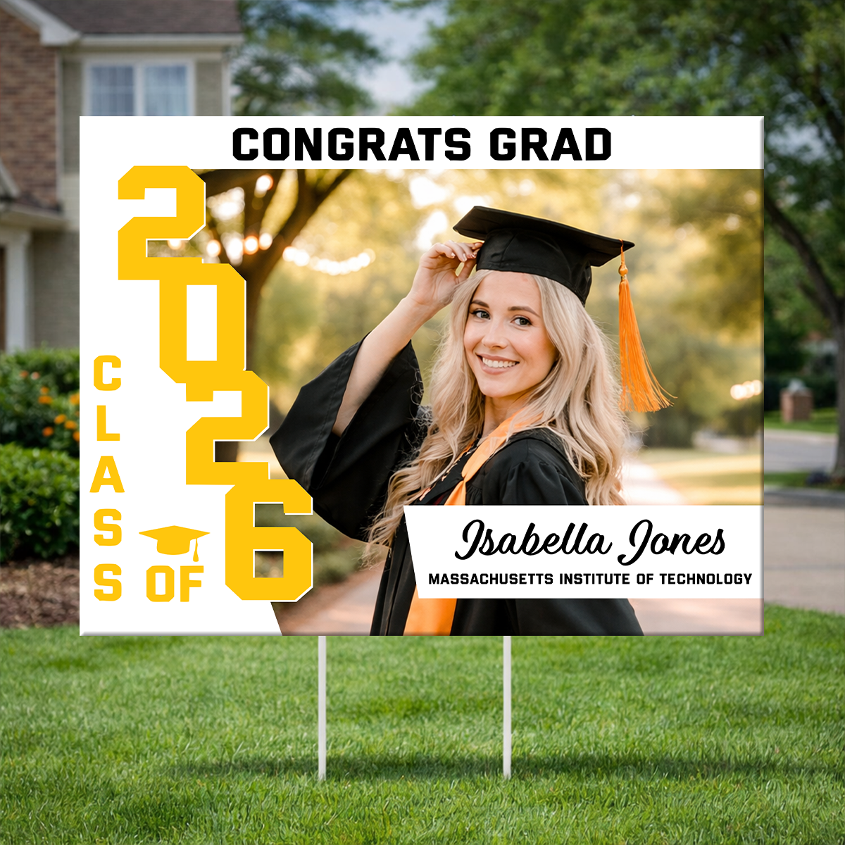 Congratulation Yard Sign - Class of 2026 Lawn Sign