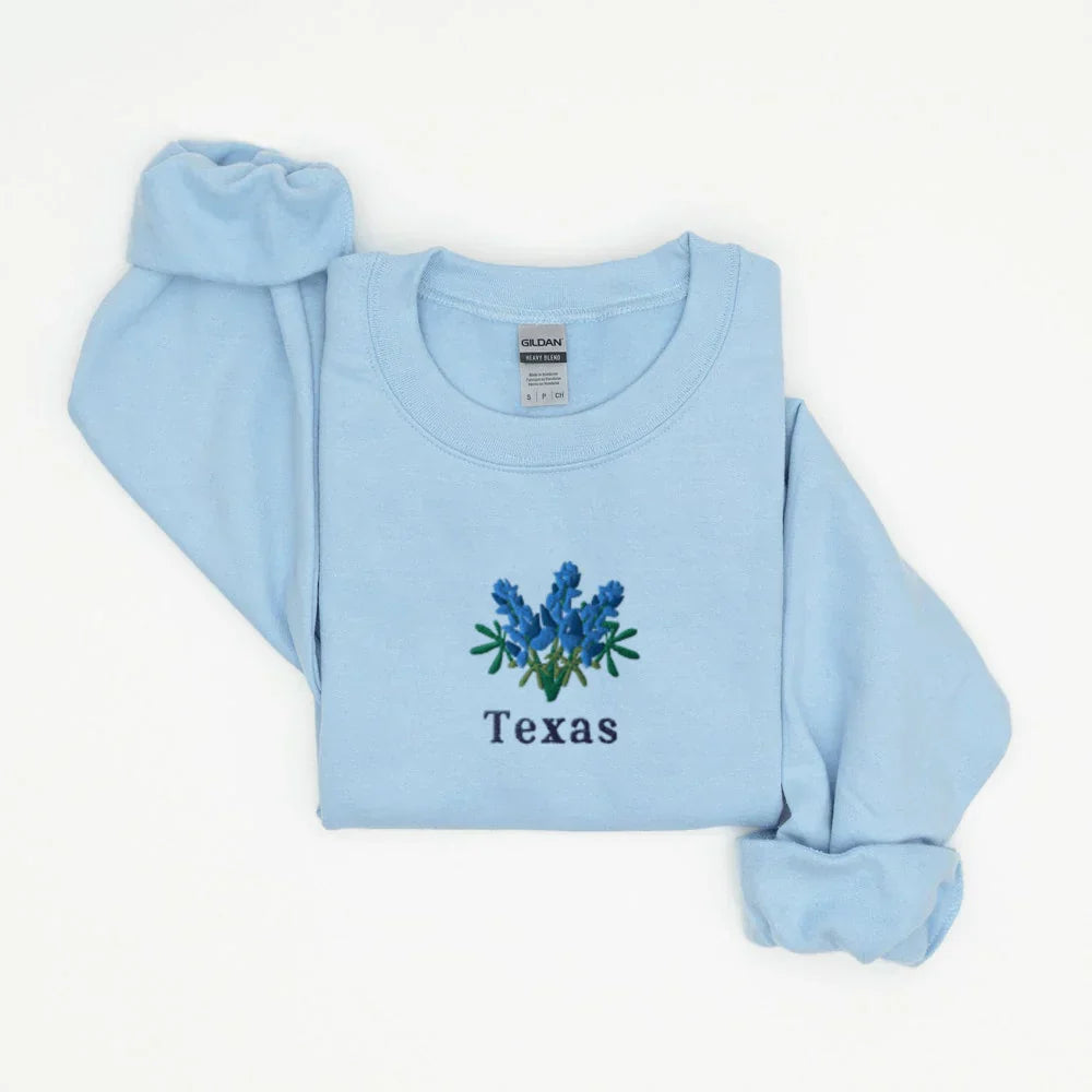 Texas Bluebonnets Sweatshirt, Embroidered Texas Shirt, Texas Crewneck Sweater, Embroidered Bluebonnets Shirt, Texas Bluebonnets 3_2000x_120abb7a-4f04-4e32-a86d-82d23d1c4132.webp?v=1743397364