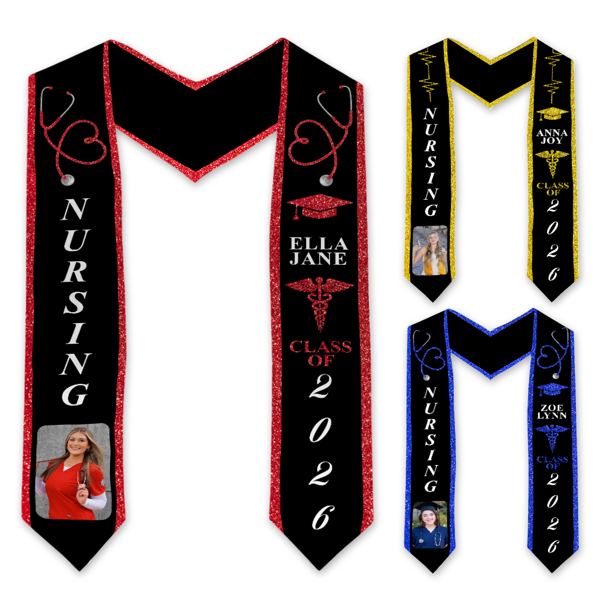 Customized Nursing Sash, Nursing Graduation Stole