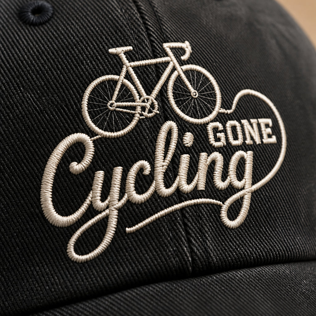 Gone Cycling Embroidered Dad Cap - How it is made