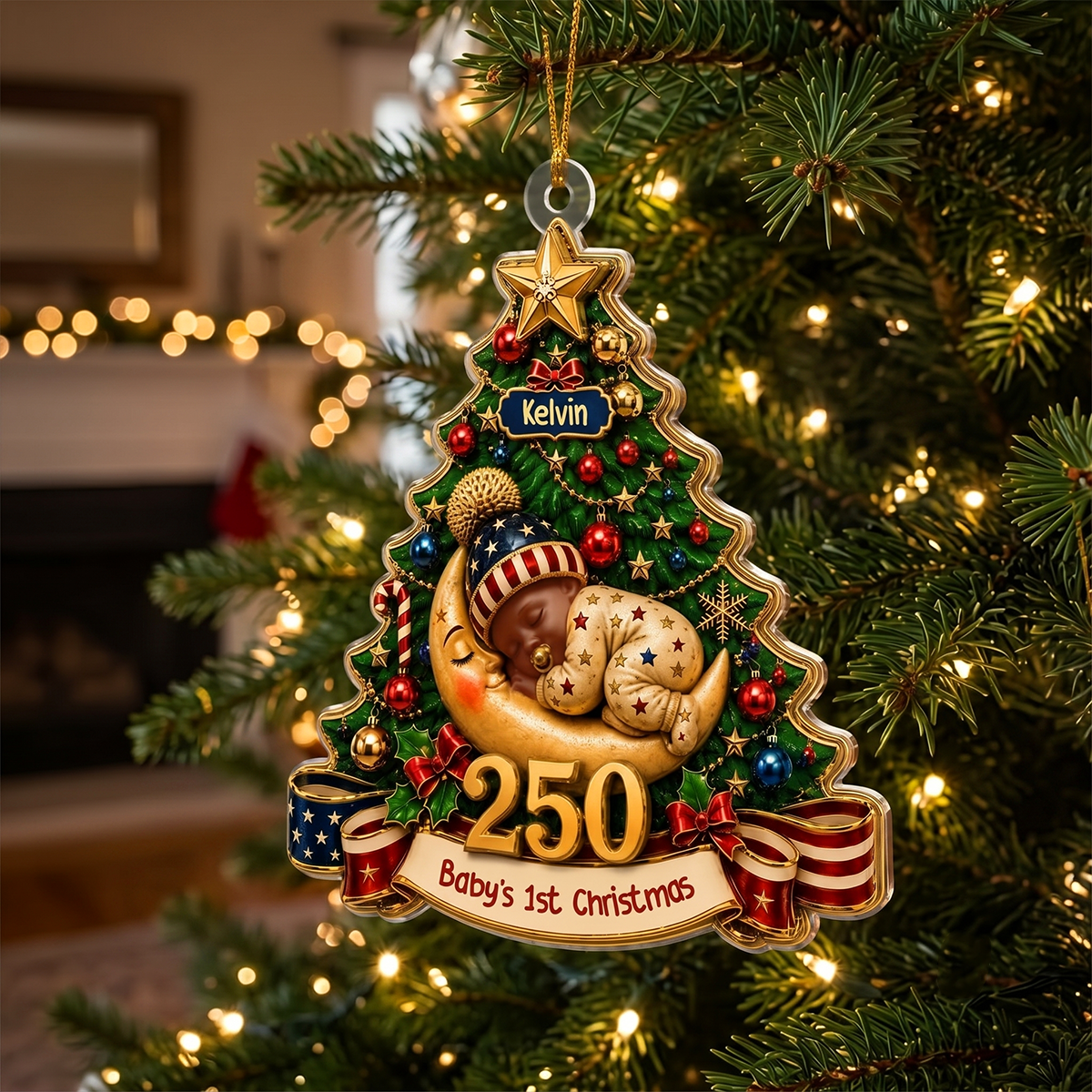 250 Baby’s First Christmas Christmas Tree Acrylic Ornament - Personalized Baby Christmas Gifts