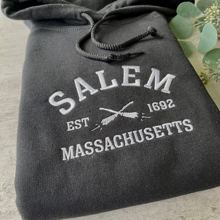 Salem Massachusetts Embroidered Sweatshirt, Salem Sweatshirt, City Sweatshirt, Embroidered Halloween Sweatshirts, Hoodie, Black, Trendy 4_2281d1ca-6bca-42af-94ad-1895a42f908f.jpg?v=1743397368