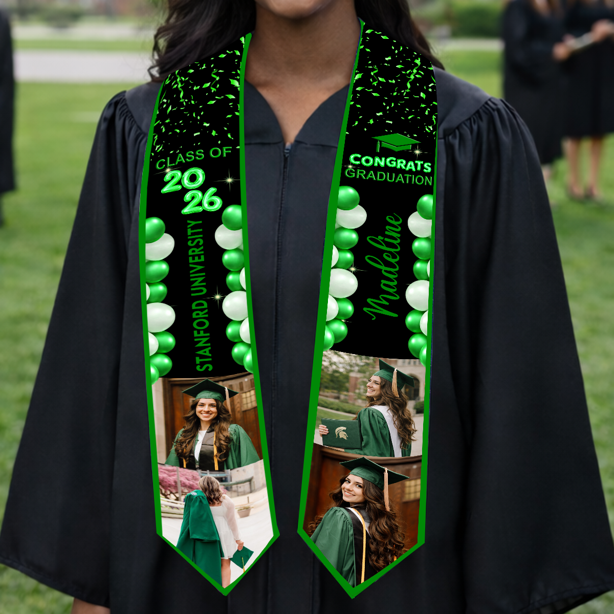 Custom Photo Grad Stoles - Personalized Graduation Stoles