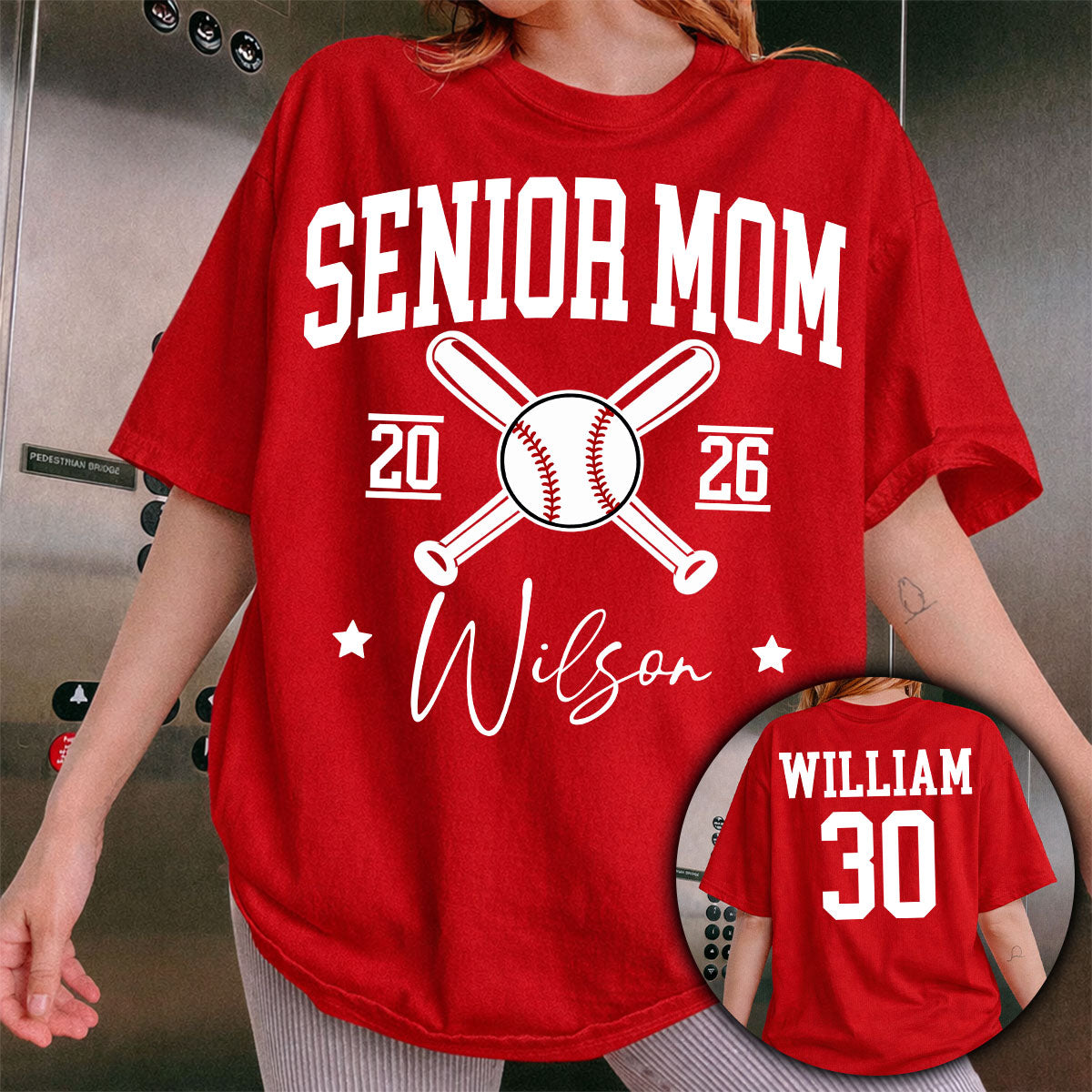 Baseball Senior Mom - Personalized T-Shirt