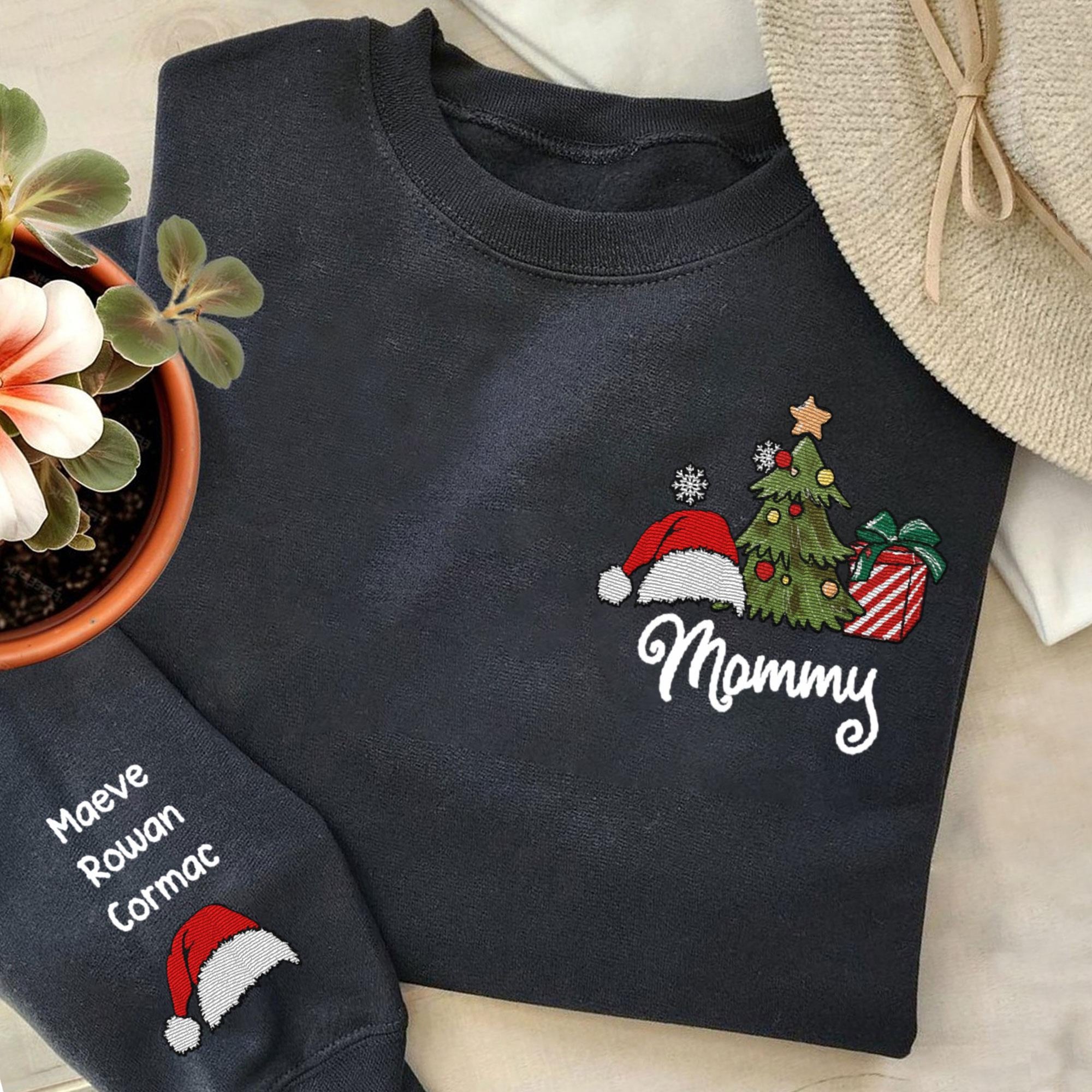 Personalized Grandma Embroidered Sweatshirt, Custom Christmas Nana Sweatshirt and Grandkids Names On Sleeve, Christmas Gift for Mom, Nana 5_e0d9678f-fd4d-4501-9708-4049139ae4fa.jpg