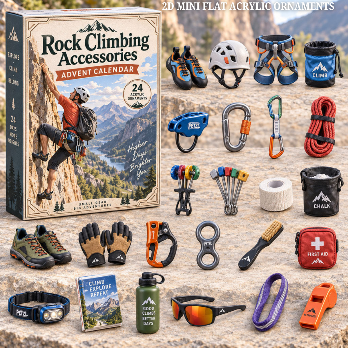 Rock Climbing Accessories Advent Calendar 2026 - 24-Day Festive Countdown, Acrylic Charms Blind Box - Gift For Climbing Lovers 5b33d911-e501-42a3-9e4a-0c1ccce4235b-climb-text-2.png