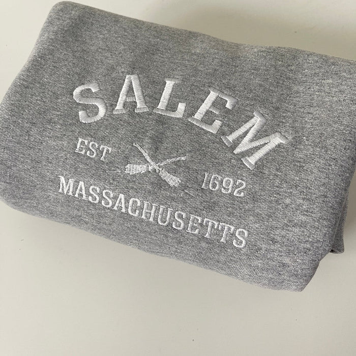 Salem Massachusetts Embroidered Sweatshirt, Salem Sweatshirt, City Sweatshirt, Embroidered Halloween Sweatshirts, Hoodie, Black, Trendy 6_14001b98-0735-4a50-ba59-bc13d491ca3d.jpg?v=1743397367
