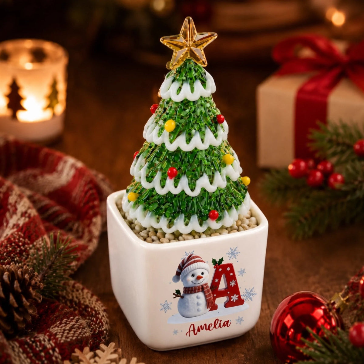 Personalized Glass Christmas Tree Planter with Name – Snowman Holiday Table Decor, Christmas Gift for Kids and Family 7ca49094-dcec-4d94-8528-6af2fb6b7e5f-4.jpeg