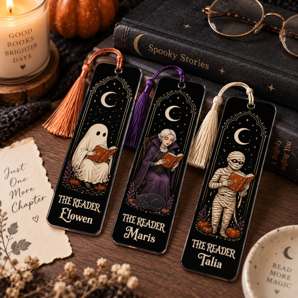 The Reader – Personalized Acrylic Bookmark – Halloween Gift 9afc4489-b75c-4b66-b03c-a5d4e69479a3-rstsrt.png