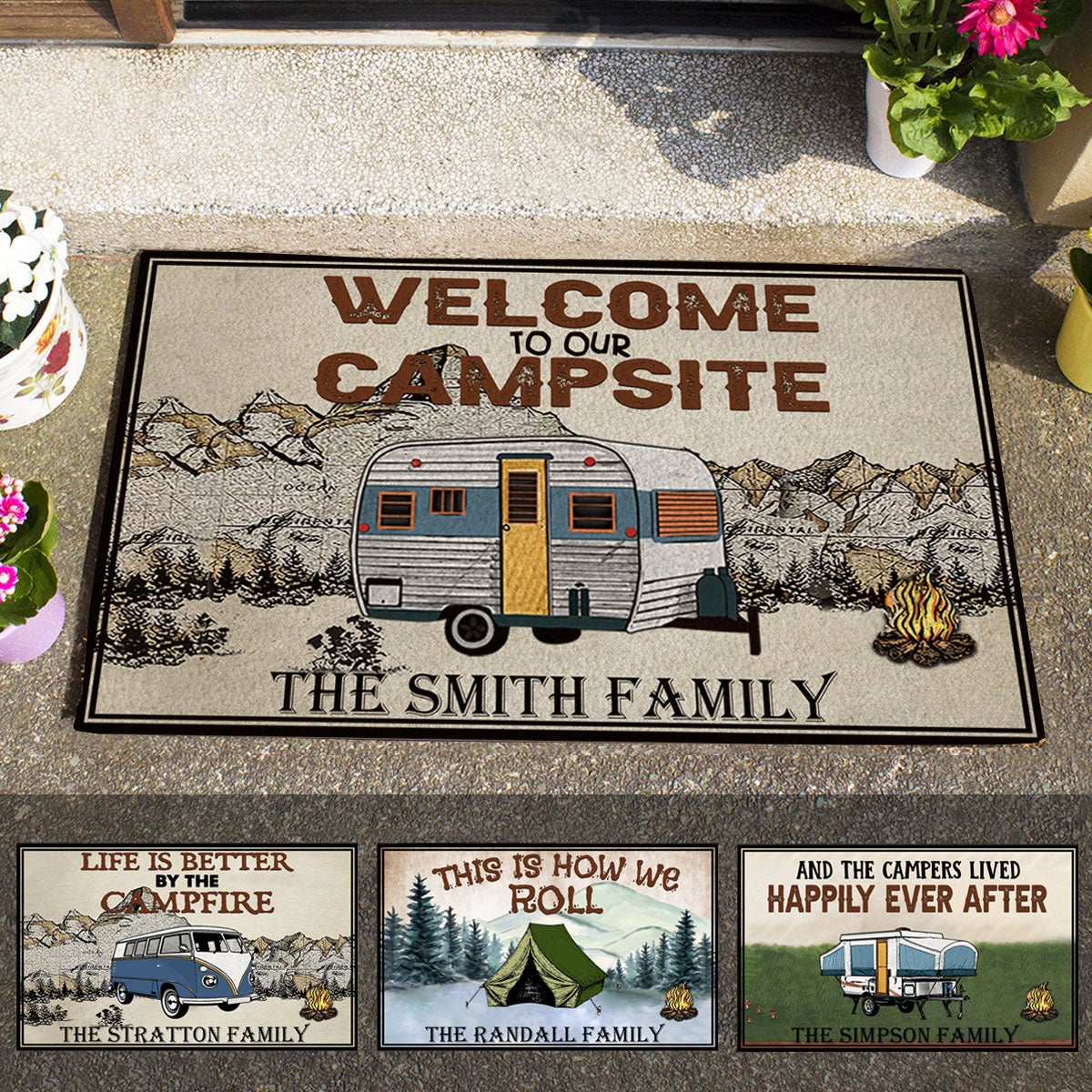 Crew Doormat Welcome To Our Campsite - Personalized Doormat - Camping Banner-doormat_e5f3216d-1194-4c55-8f39-39e46d788ef6.jpg