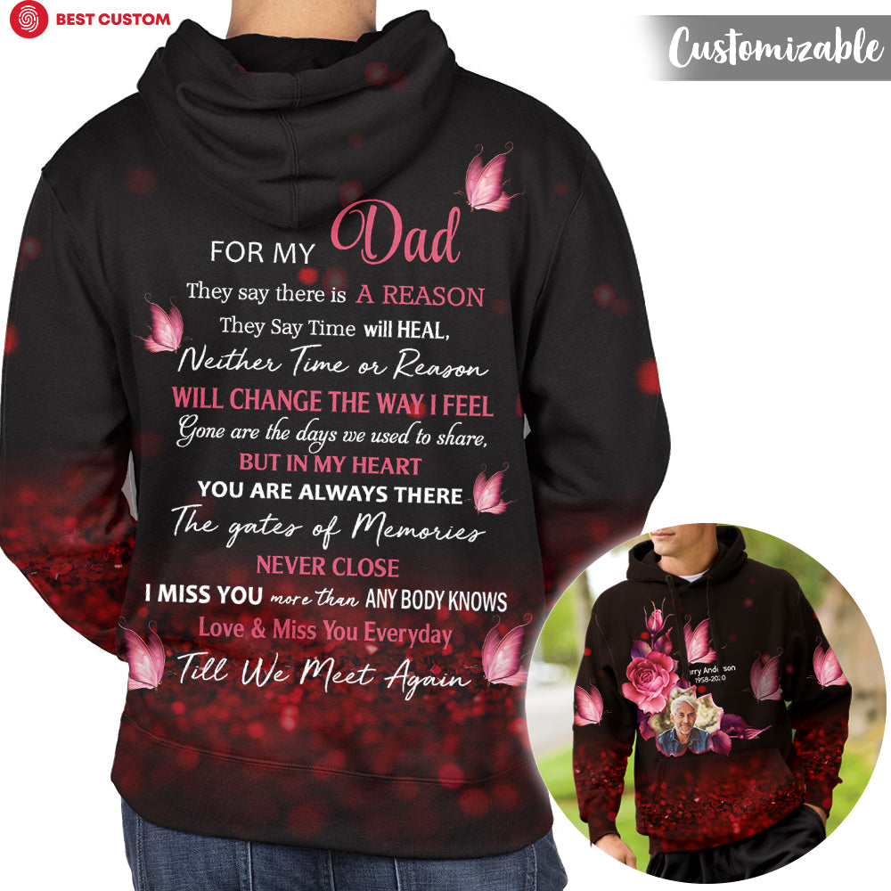 In My Heart You Are Always There - Personalized 3D All Over Print Shirt - Memorial BannerHoodieFB1.jpg