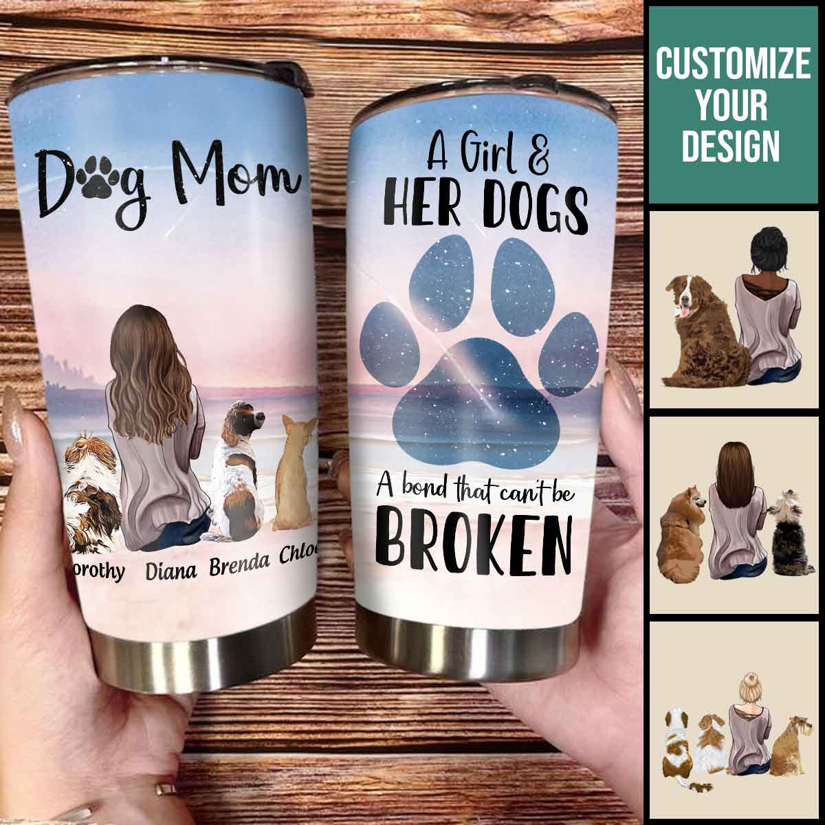 Angel Dog A Girl And Her Dogs A Bond Can't Be Broken - Personalized Tumbler - Birthday Mother's Day Gifts For Dog Mom Banner_f41edd8a-c416-4fab-8c7a-adbad17f5c5d.jpg
