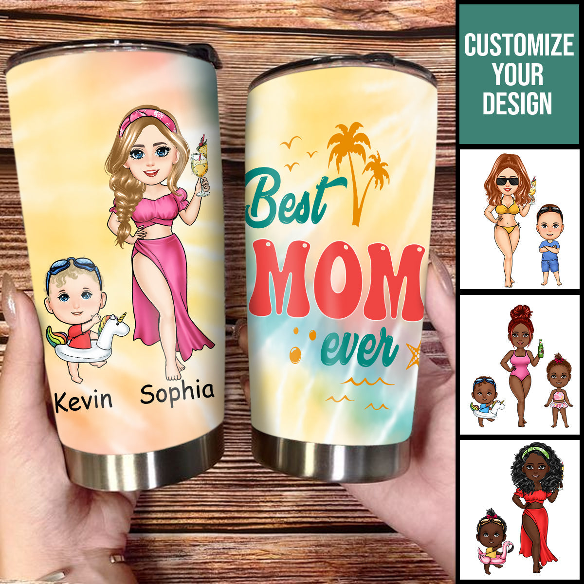 Best Mom Grandma Ever - Personalized Tumbler - Gift For Mom, Grandma, Mother's Day, Loving, Birthday Gift BestMomGrandmaEverTumbler-1.jpg