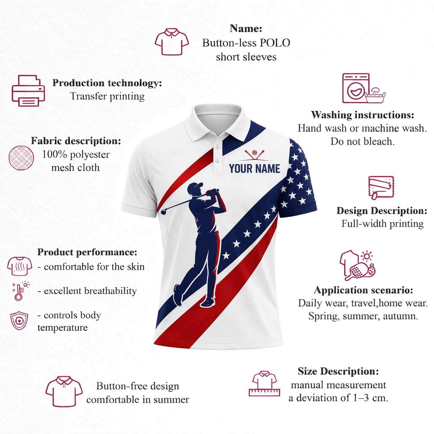 Custom Golf Polo Shirt USA Flag Style Personalized Name Team Number Performance Polo GIA26032101_4.jpg