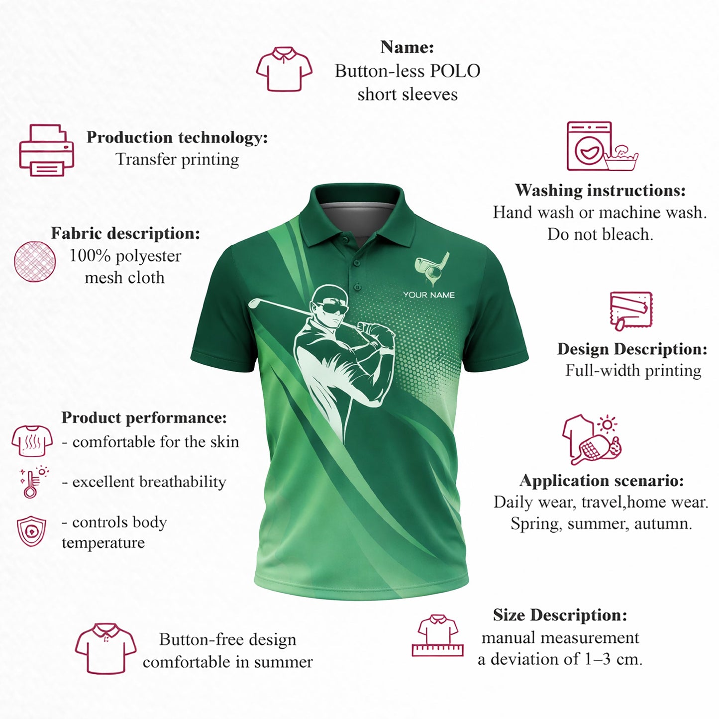 Golf Polo Shirt Personalized Name Green Gradient Golfer Swing Performance Polo Unisex GIA26032502_4.jpg