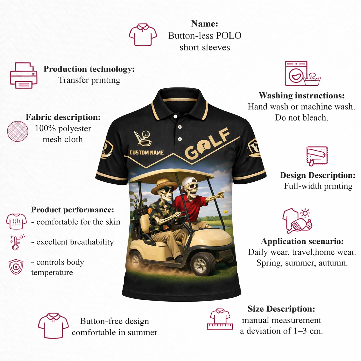 Funny Golf Skeleton Polo Shirt Get In Loser Golf Cart Humor Personalized Golf Shirt GIA26033001_4.jpg