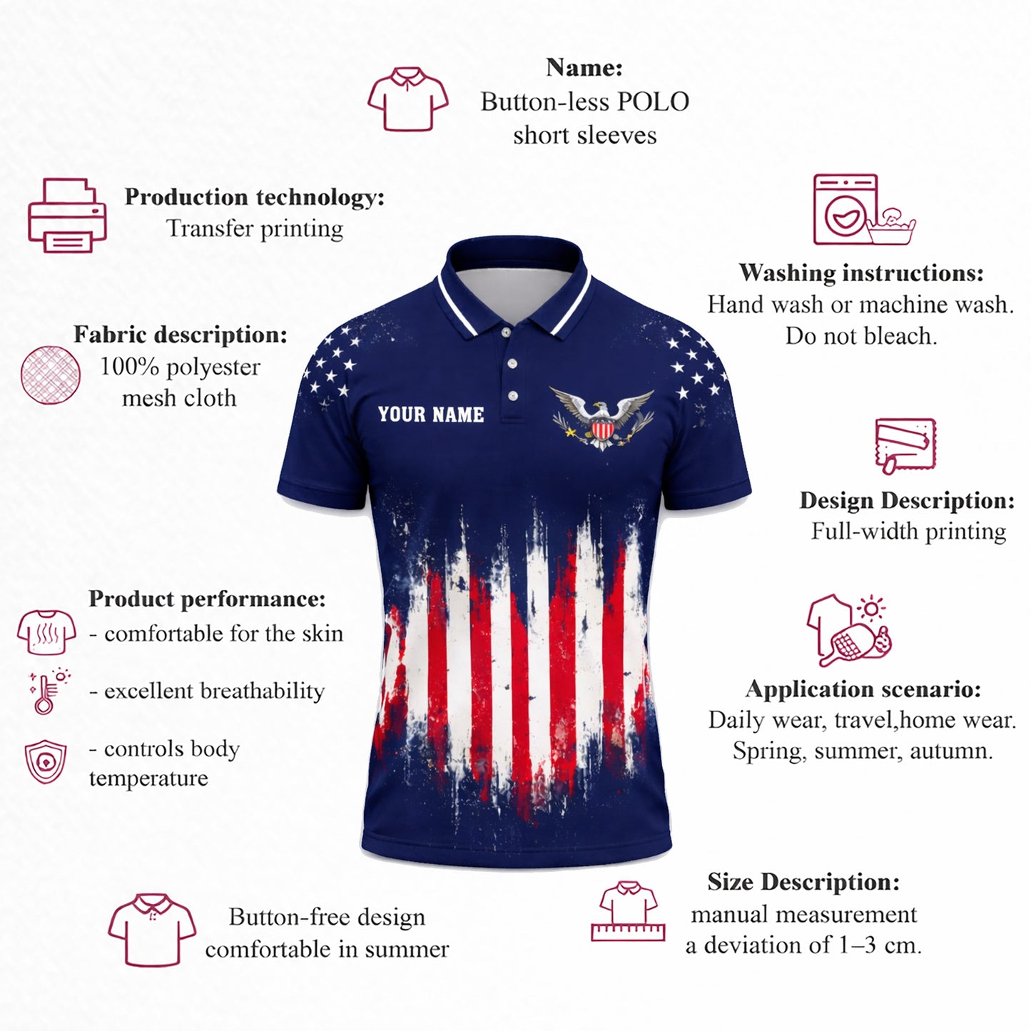 USA 250th Anniversary Polo Shirt Custom Name Patriotic American Flag 1776-2026 Eagle Design Performance Polo GIA26040807_4.jpg