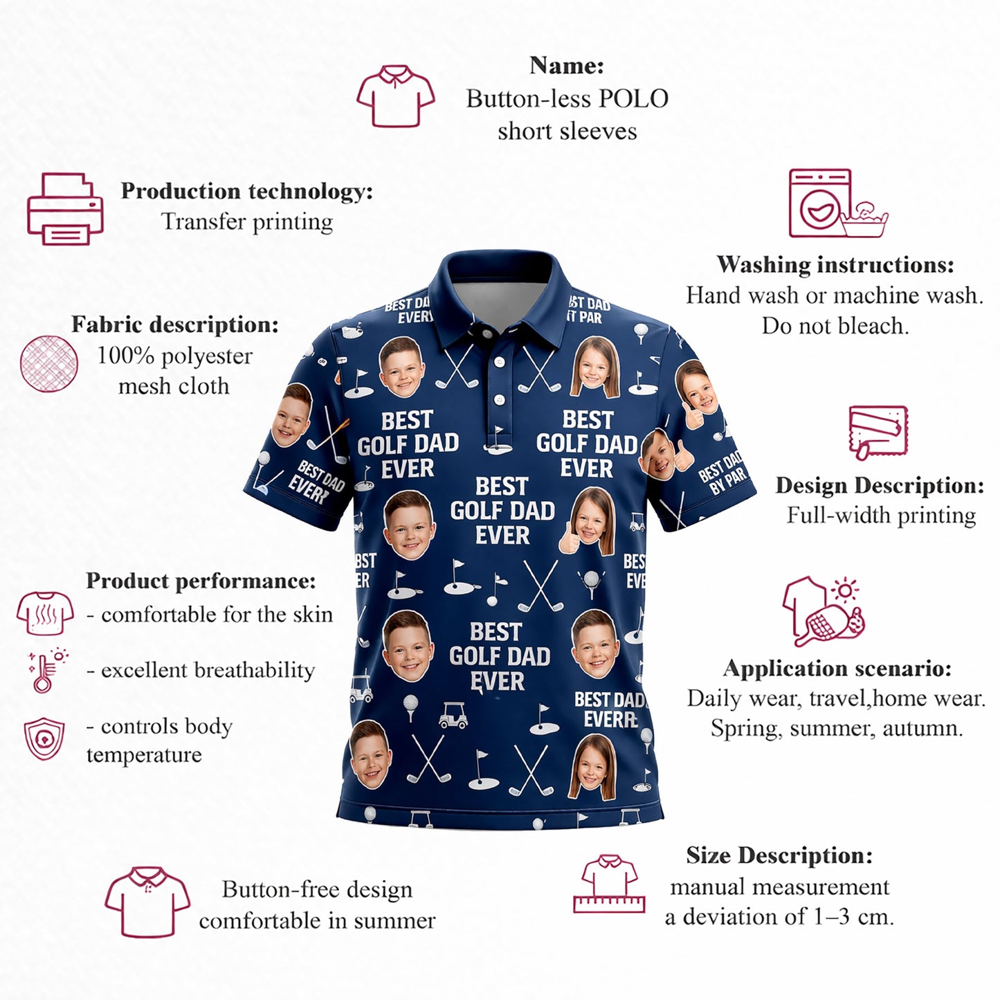 Best Golf Dad Ever Custom Photo Navy Polo for Men GIA26041602_4.jpg