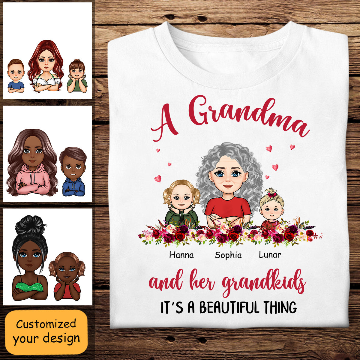 Grandma And Grandkids Beautiful Thing - Personalized Apprael - Gift For Mother, Gift For Grandma, Mother's Day GrandmaAndGrandkidsBeautifulThing-1.jpg