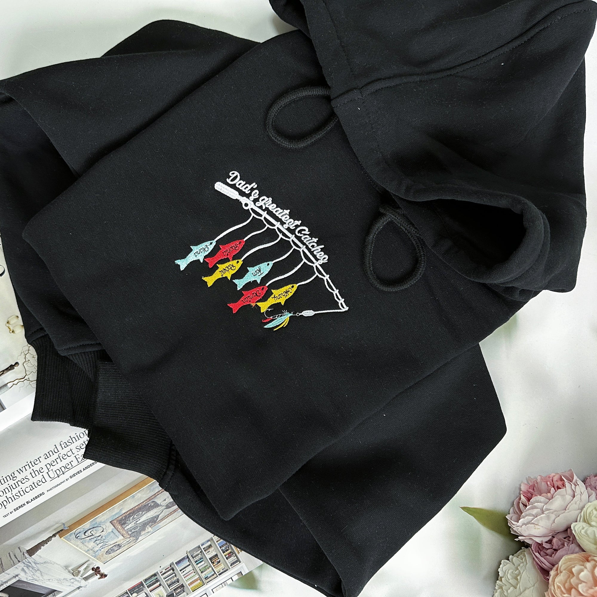 Papa Greatest Catch - Personalized Embroidered Apparel - Gift For Father IMG_2893.jpg?v=1742187623