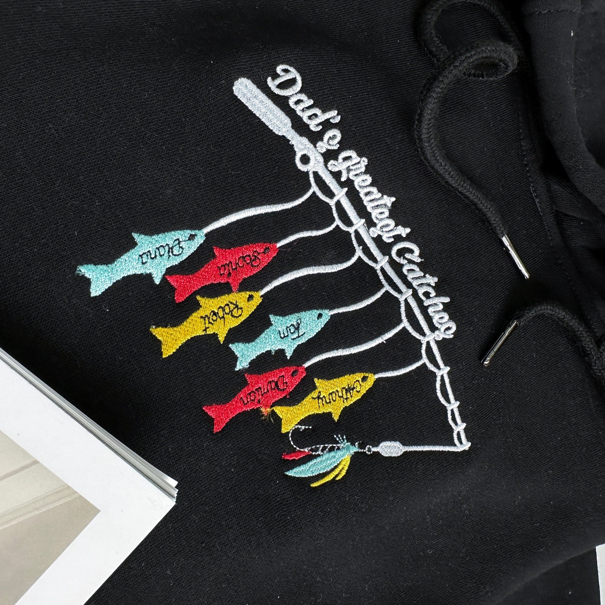 Papa Greatest Catch - Personalized Embroidered Apparel - Gift For Father IMG_2895.jpg?v=1742187623