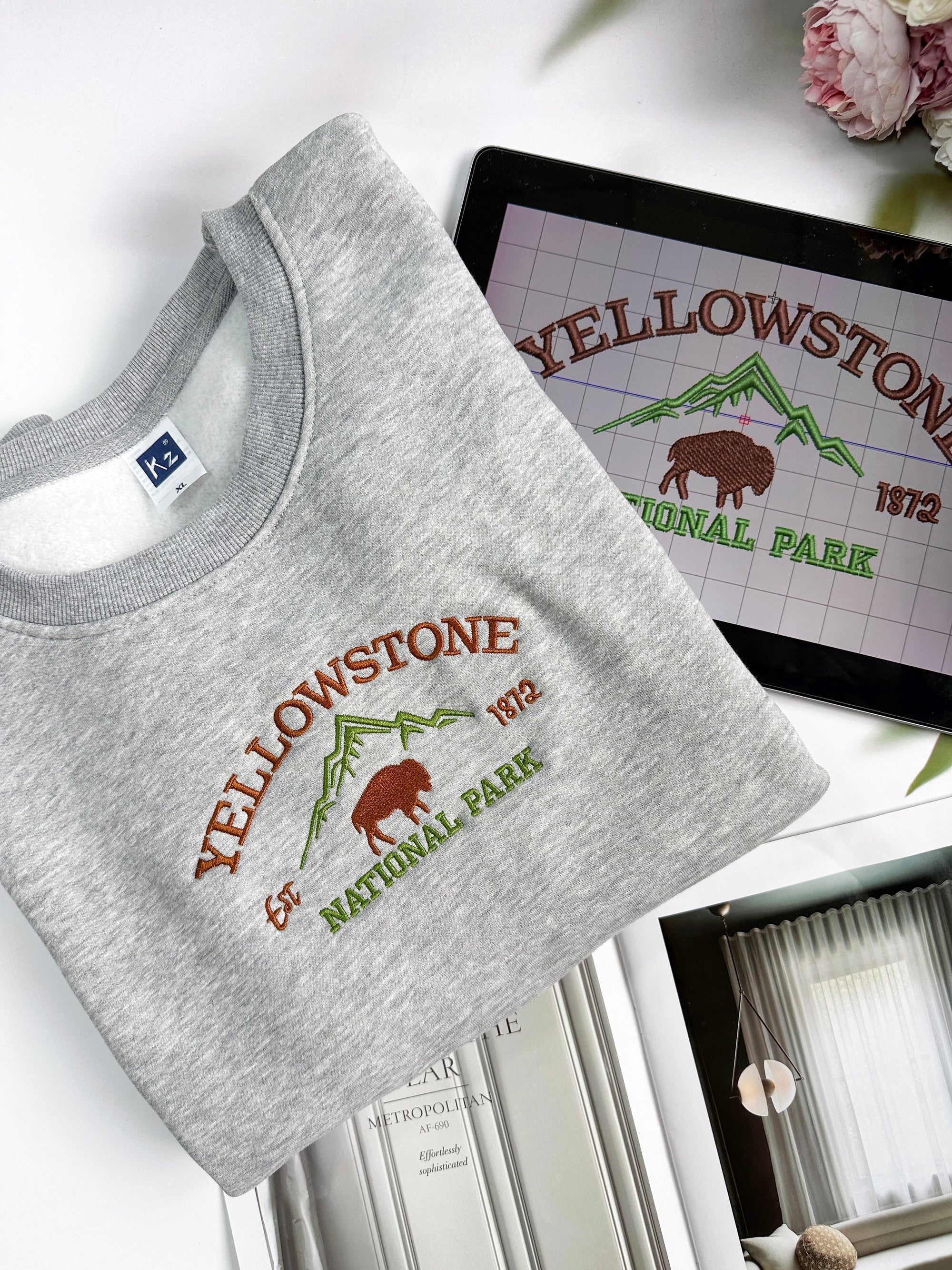 Yellowstone Embroidered Sweatshirt , T-Shirt, Hoodie IMG_2908.jpg?v=1743397478
