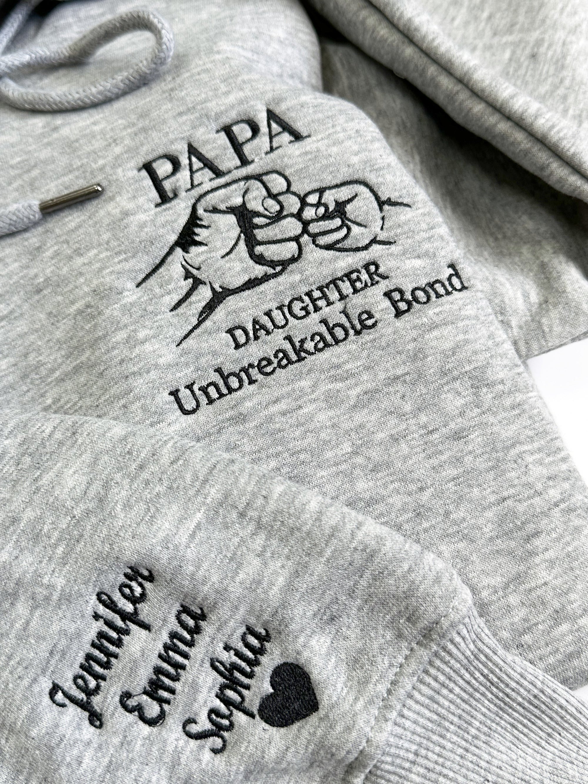 Unbreakable Bond Father And Children Name - Personalized Embroidered Apparel - Gift For Father IMG_6450.jpg?v=1742187605