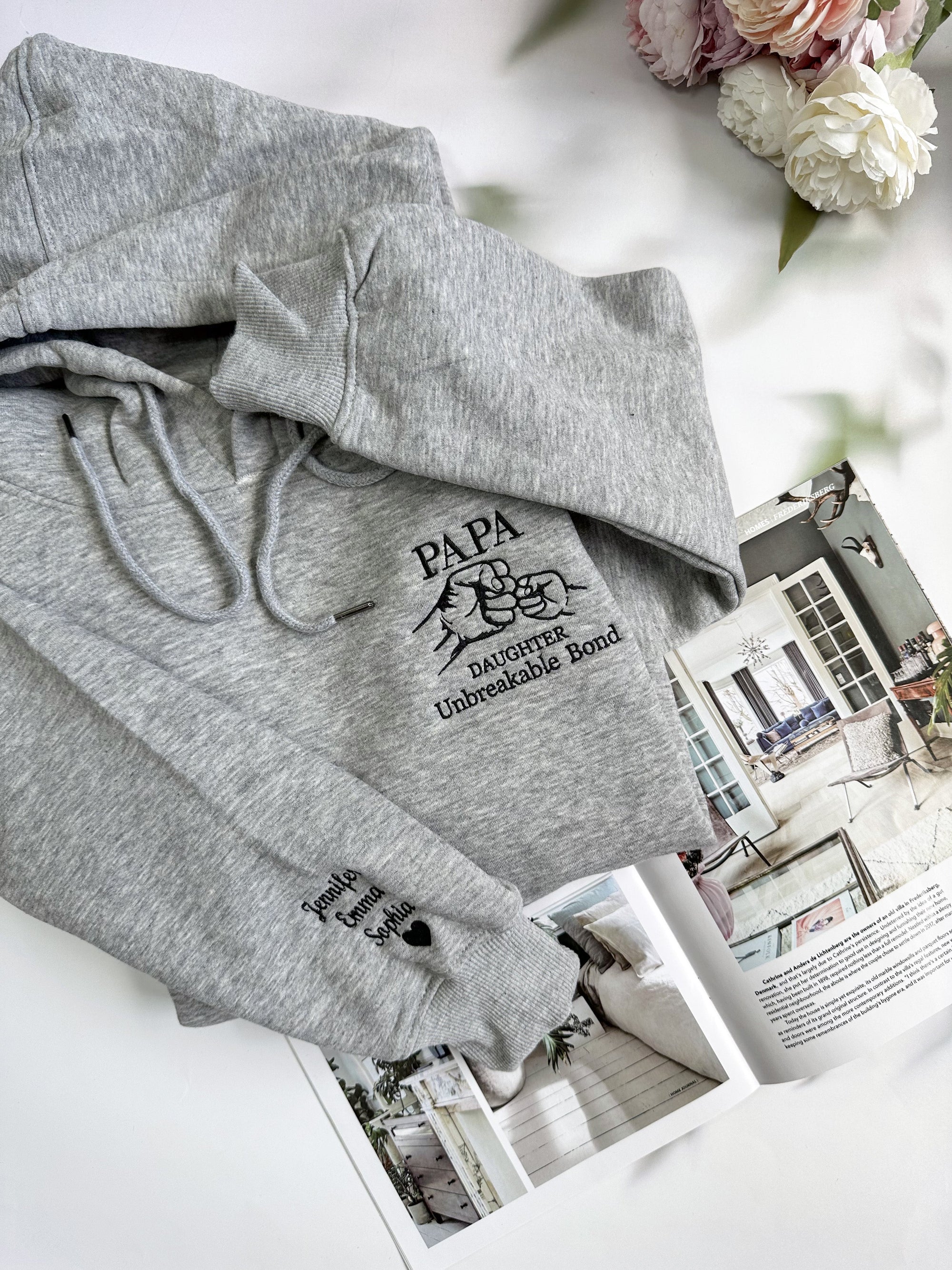 Unbreakable Bond Father And Children Name - Personalized Embroidered Apparel - Gift For Father IMG_6454.jpg?v=1742187604