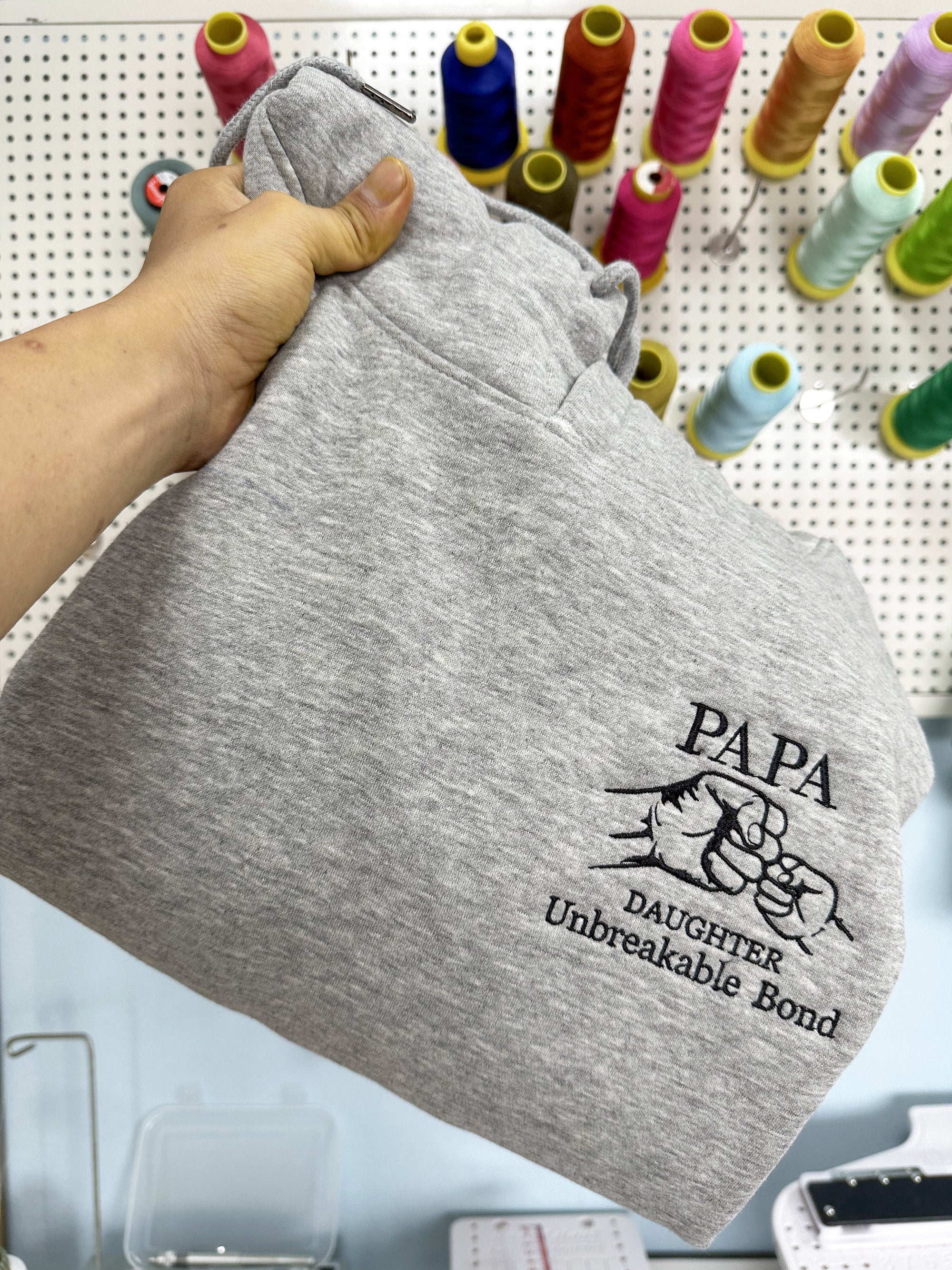 Unbreakable Bond Father And Children Name - Personalized Embroidered Apparel - Gift For Father IMG_6466.jpg?v=1742187605