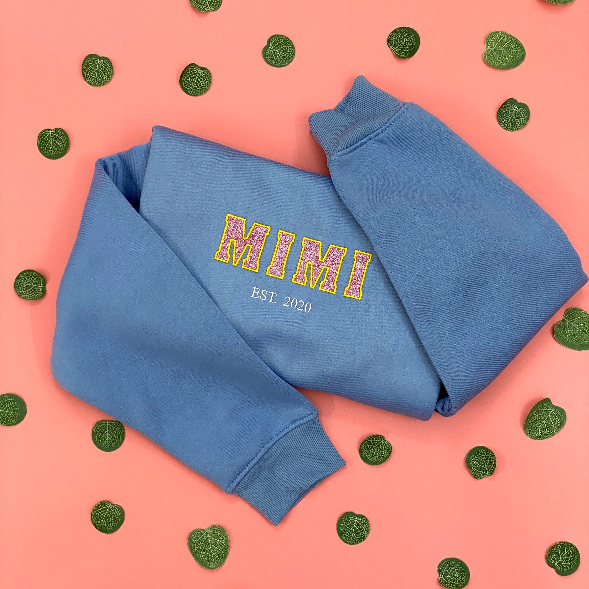 Mama Glitter Est Year Custom Kid Name Embroidered Shirt IMG_E2021.1.jpg