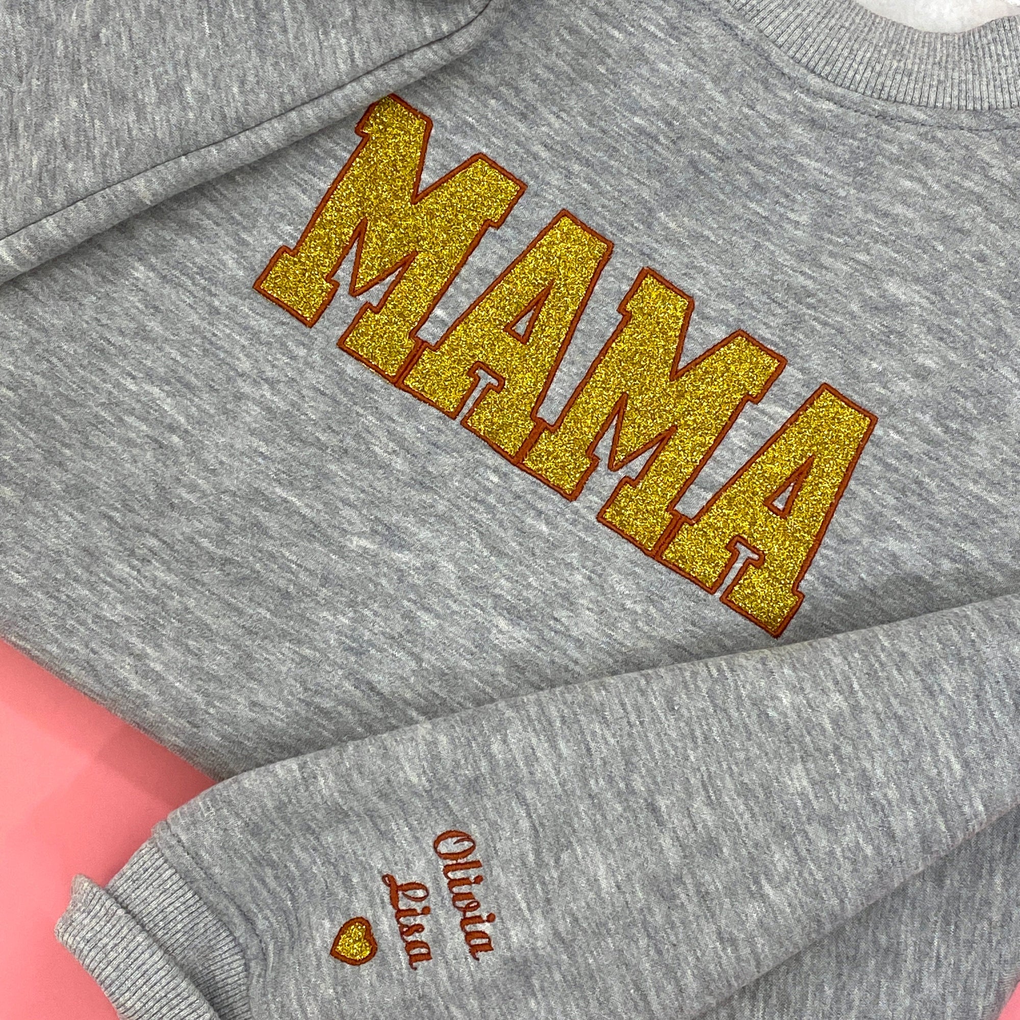 Mama Glitter Est Year Custom Kid Name Embroidered Shirt IMG_E2028.1.jpg