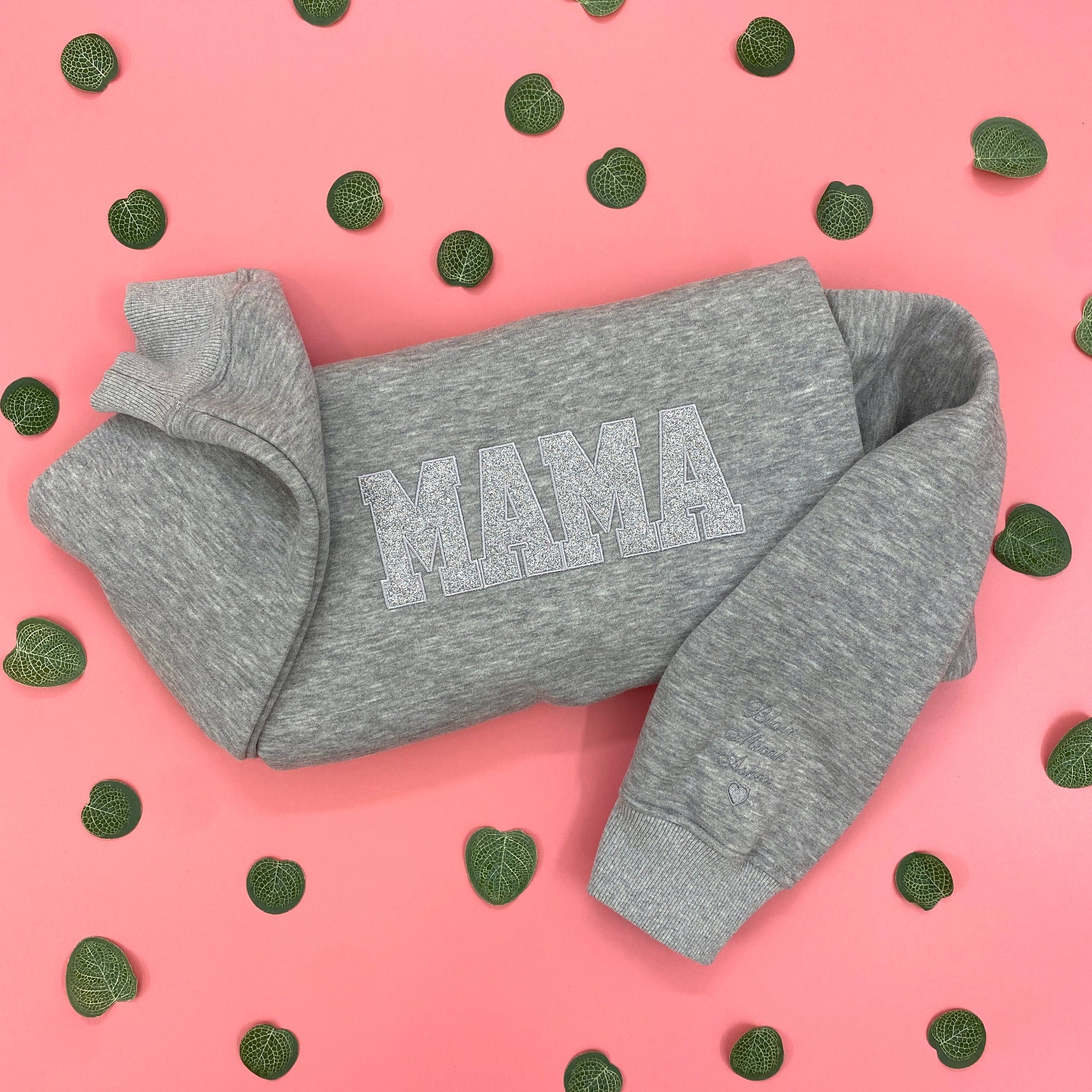 Mama Glitter Est Year Custom Kid Name Embroidered Shirt IMG_E2029.1.jpg