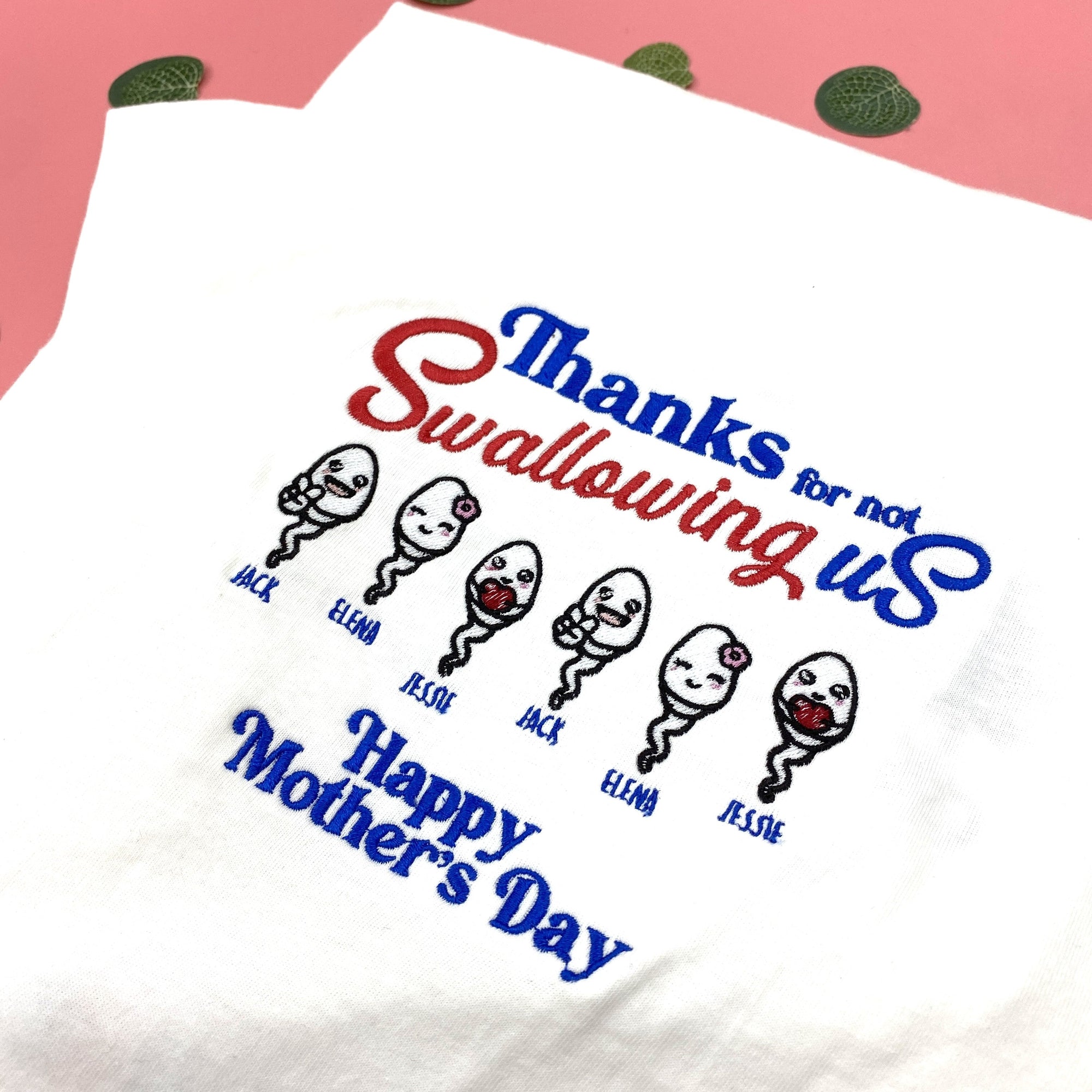Thanks For Not Swallowing Us Embroidered Personalized Shirt IMG_E4336.jpg