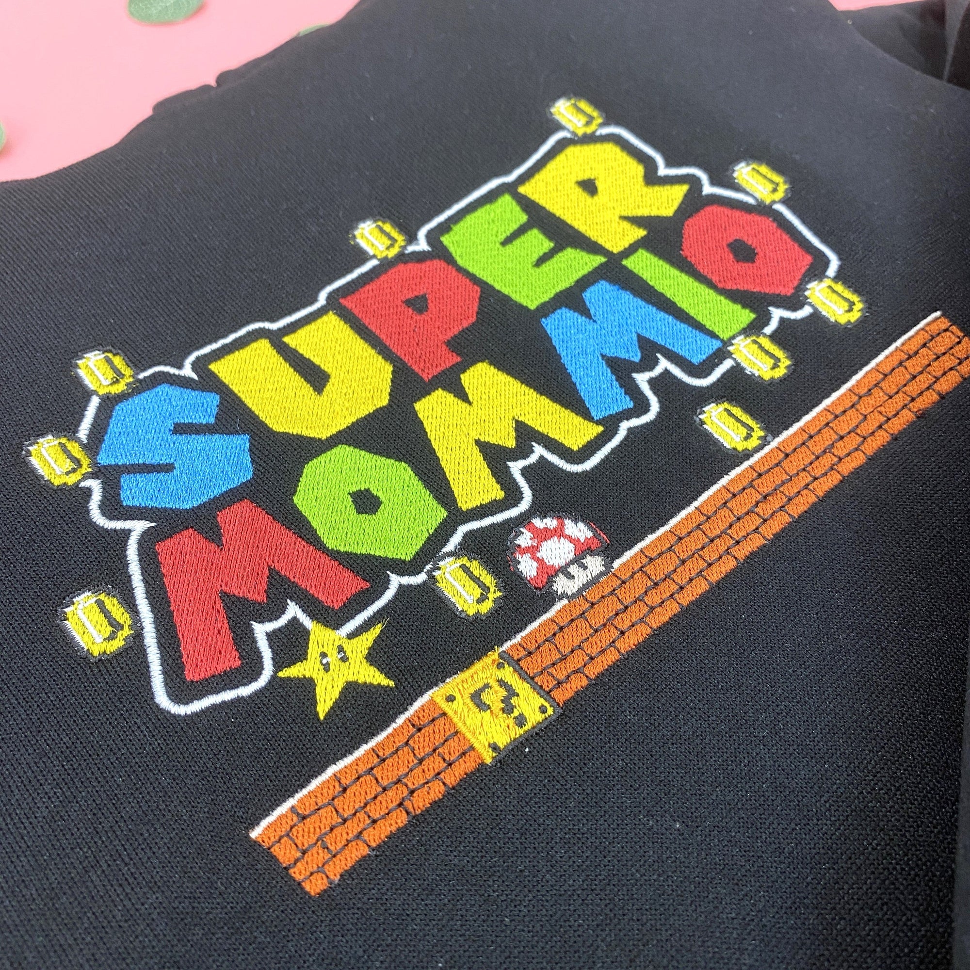 Super Mommio With Kids Name Embroidered Shirt IMG_E4342.jpg