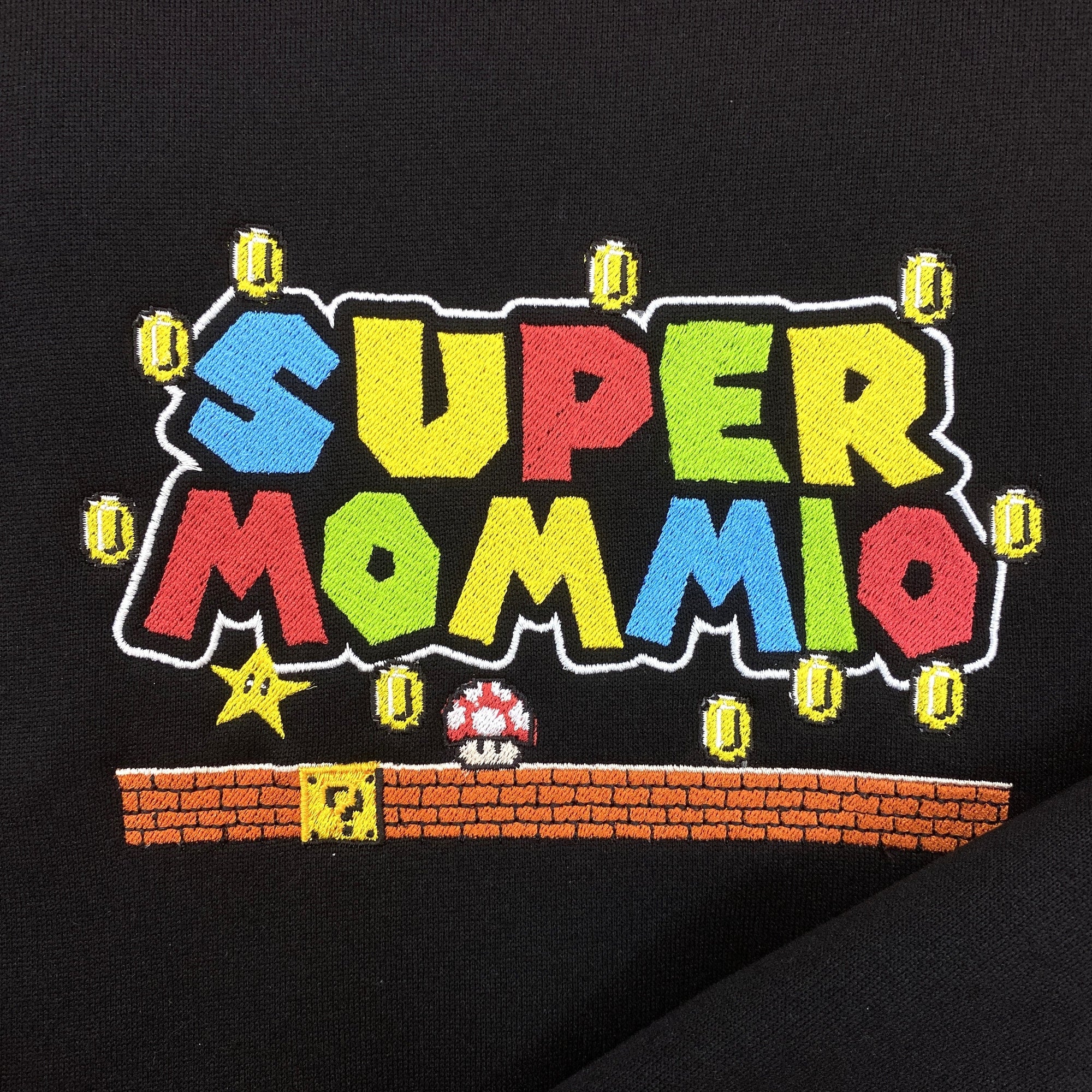 Super Mommio With Kids Name Embroidered Shirt IMG_E4346.jpg