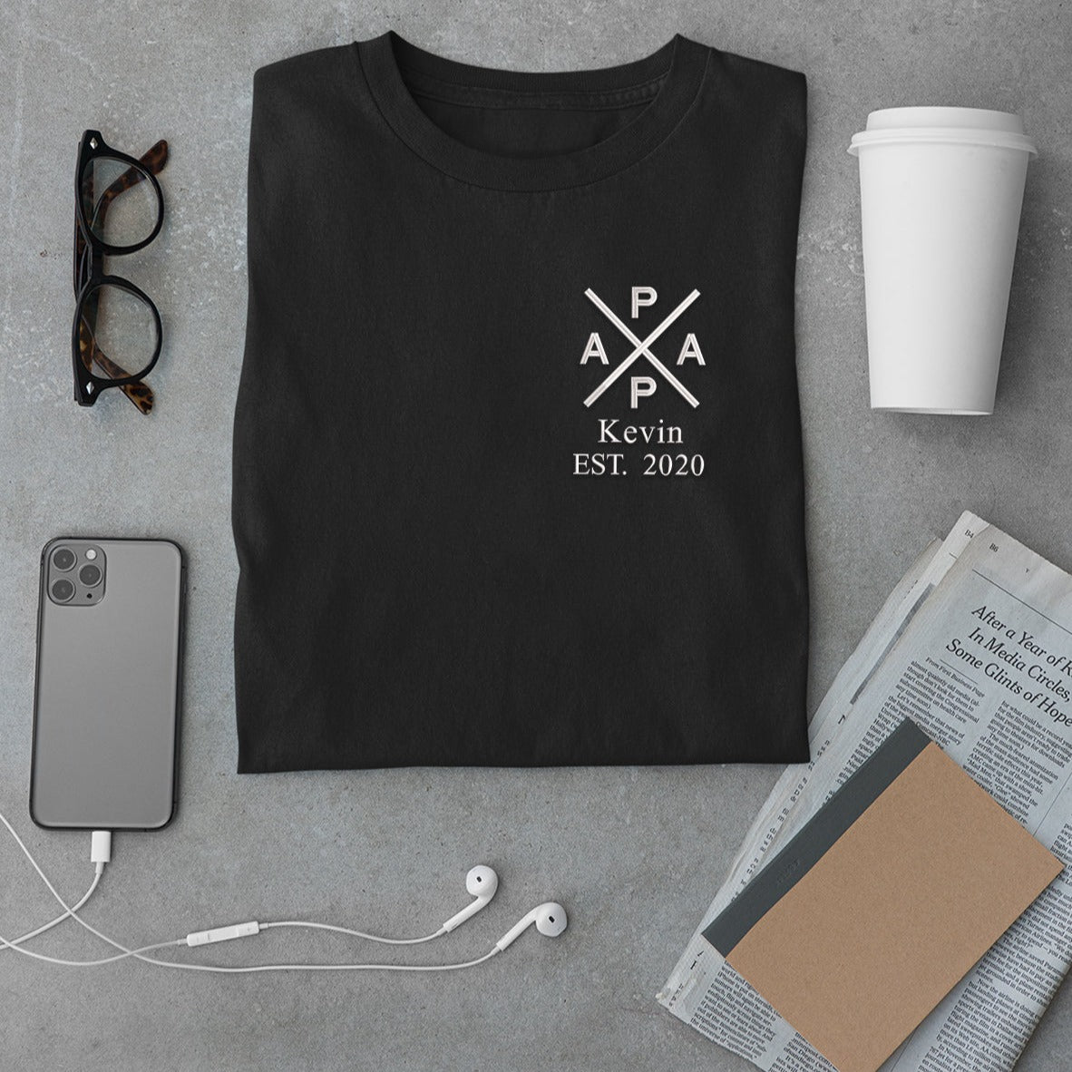 Papa Embroidery Shirt - Gift for Father Papa-Embroidery-Shirt---2.jpg